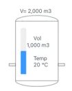A diagram of a cylinder with a blue liquid Description automatically
generated